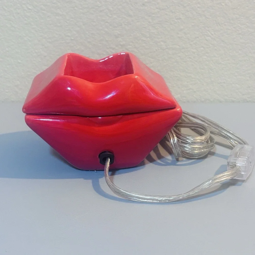 Red Lips Wax Melt Warmer Fragrance Diffuser Electric Essential Oil Ceramic Clean
